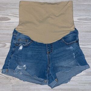 ⭐ Indigo Blue Maternity Jean Shorts Size Small ⭐